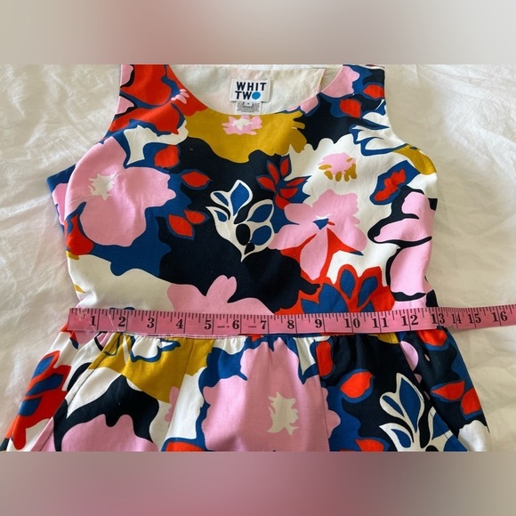 Anthropologie Whit Two | Women’s SZ 4 | Pink Floral Petal Cross Back Dress - Picture 4 of 11